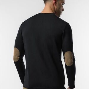 Fabletics Fioboc Modal Blend long sleeve black shirt with elbow pads